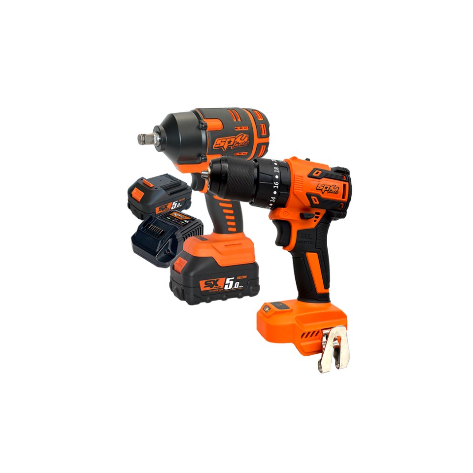 Pack Promo Clé à chocs 1/2'' 18V + Perceuse 18V 10mm | SP Tools | SP83143S