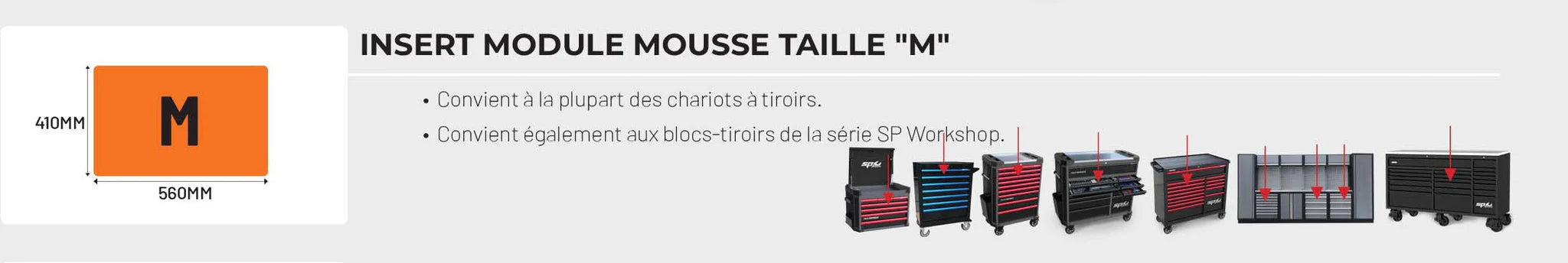 Module 1/4", 3/8" ,1/2" douilles empreintes embouts - 147 pièces (M) | SP Tools