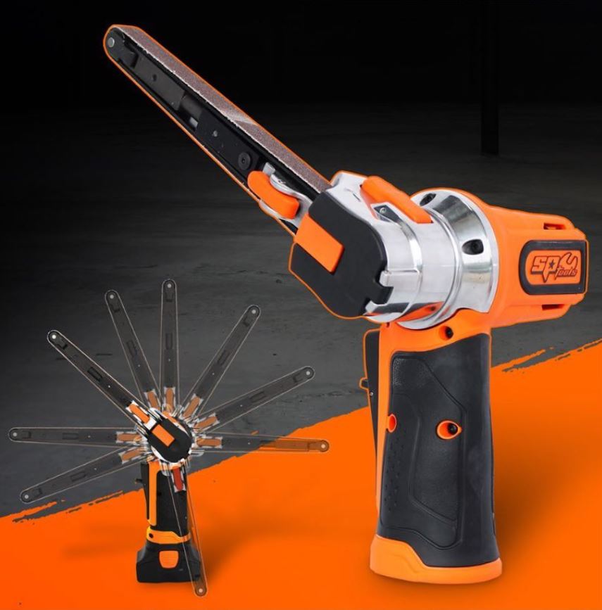 Ponceuse à bande 16V - 6500 tr/min, 9 positions - 1 batterie et 1 chargeur inclus | SP Tools | SP81350-1