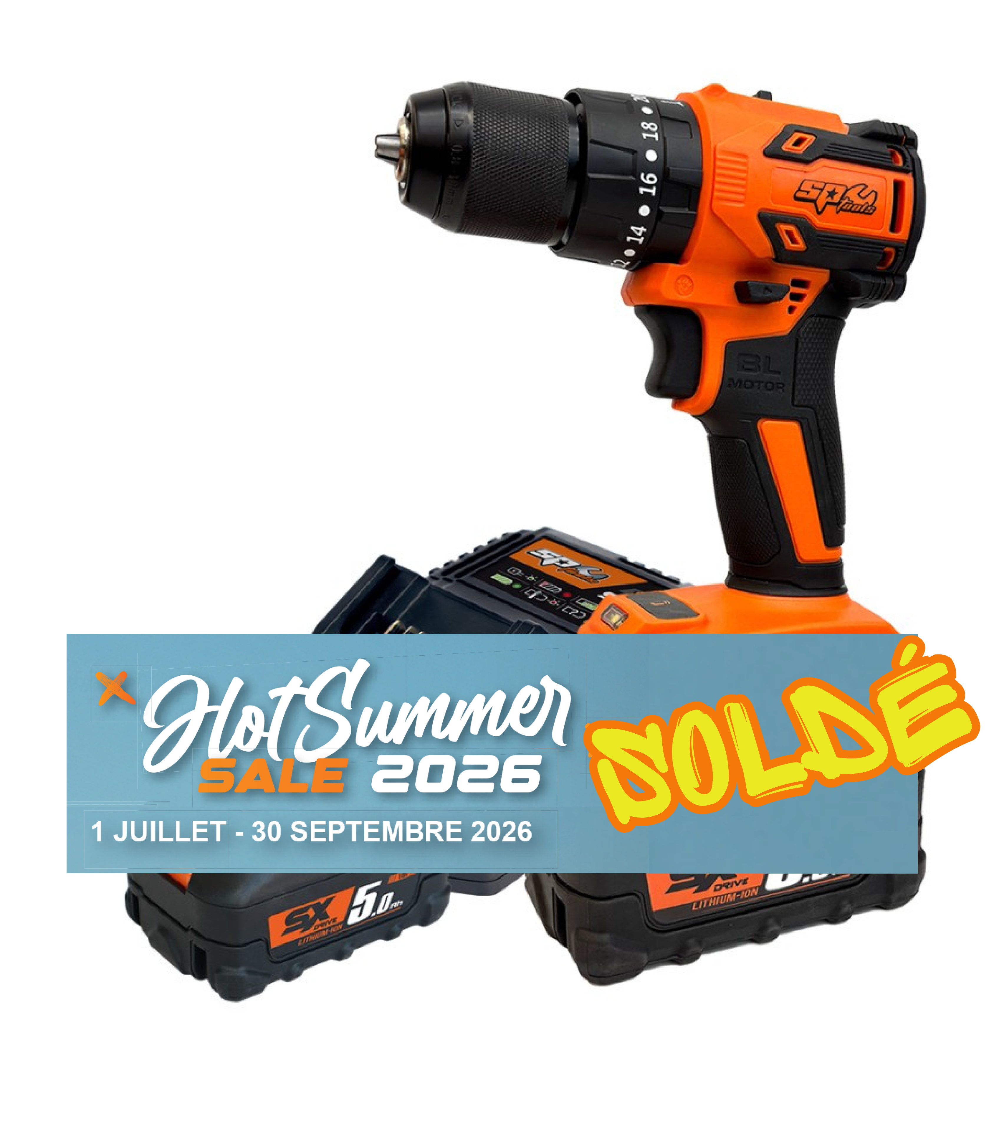 Visseuse 18V - Brushless, 32 Nm, 2 vitesses 370 et 1570 tr/min | SP Tools | SP83235