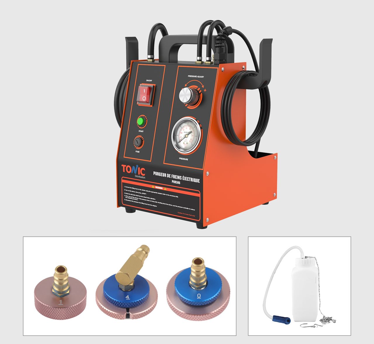 Purgeur de freins et d'embrayages électrique compact