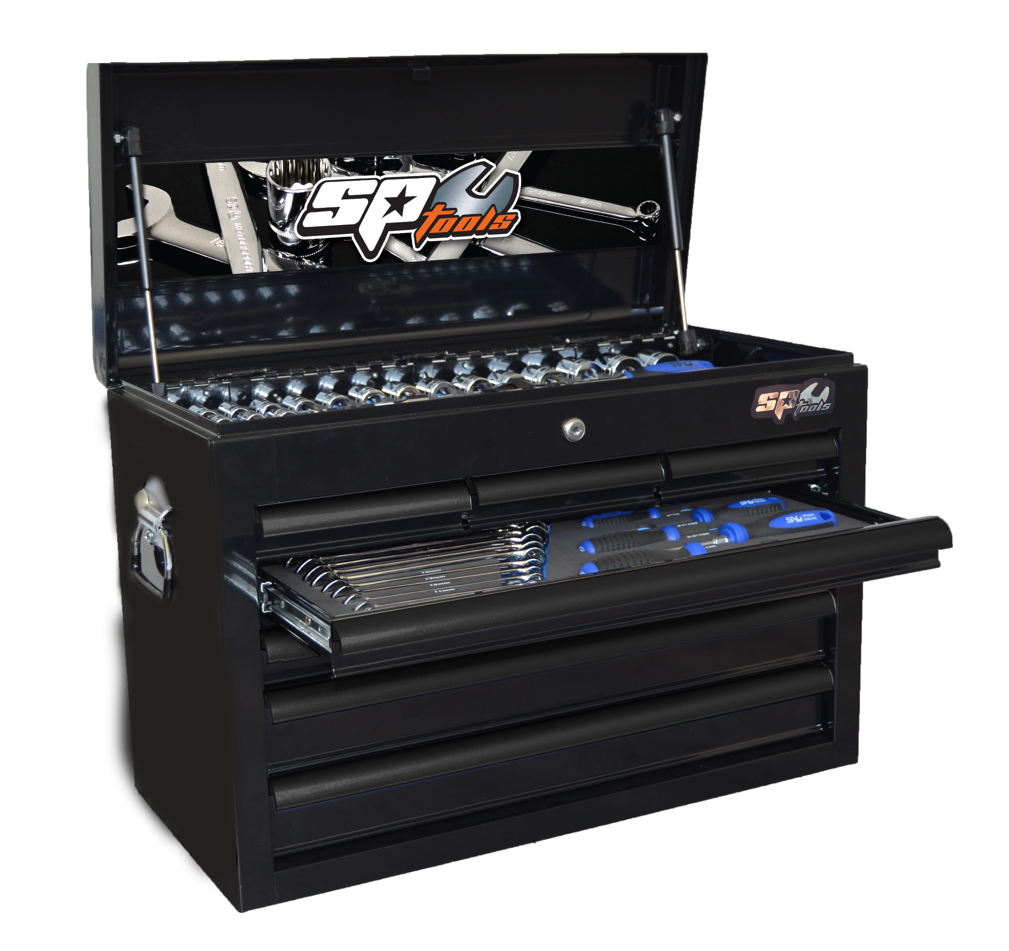 Coffre à outils 7 tiroirs équipé - 105 pièces d'outillages incluses - Gamme Custom Series | SP Tools