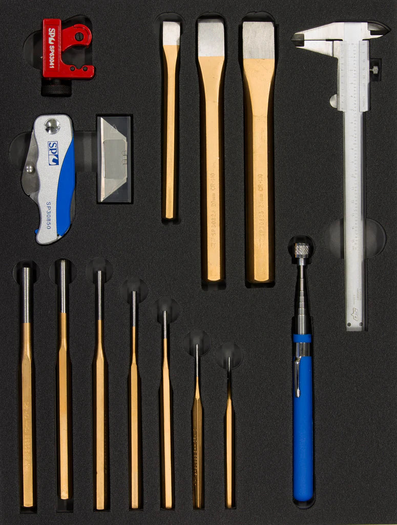 Servante XL 13 tiroirs dont 9 équipés de 439 outils TECH SERIES Noire | SP Tools