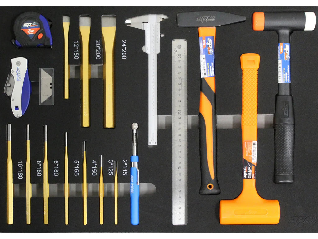Servante 13 tiroirs dont 7 équipés de 618 outils USA SUMO Noire | SP Tools