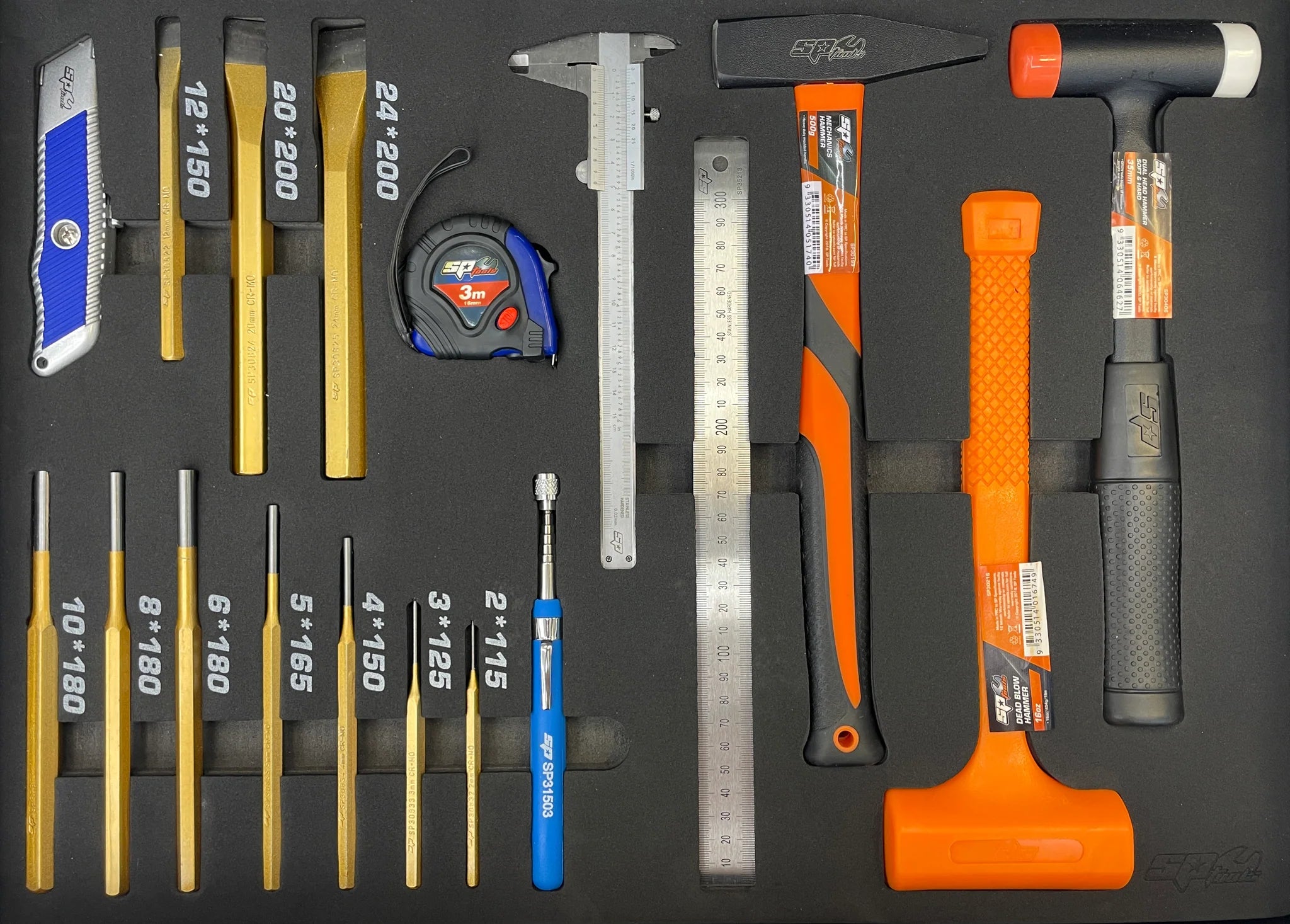 Servante 14 tiroirs dont 9 équipés de 411 outils CUSTOM SERIES - Edition limitée | SP Tools | SPEY001T