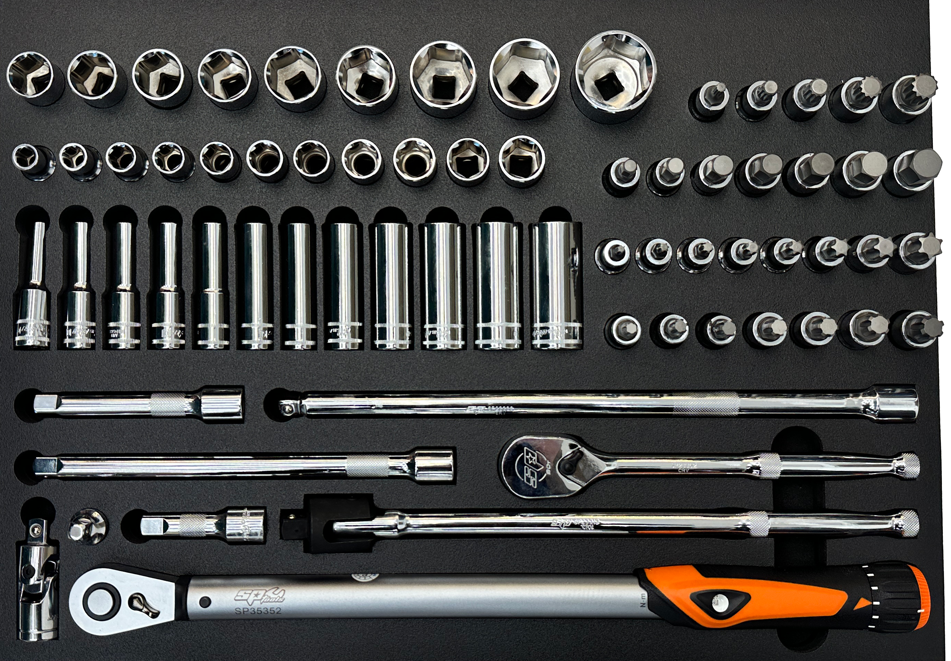 Servante 9 tiroirs dont 8 équipés de 400 outils TECH SERIES | SP Tools