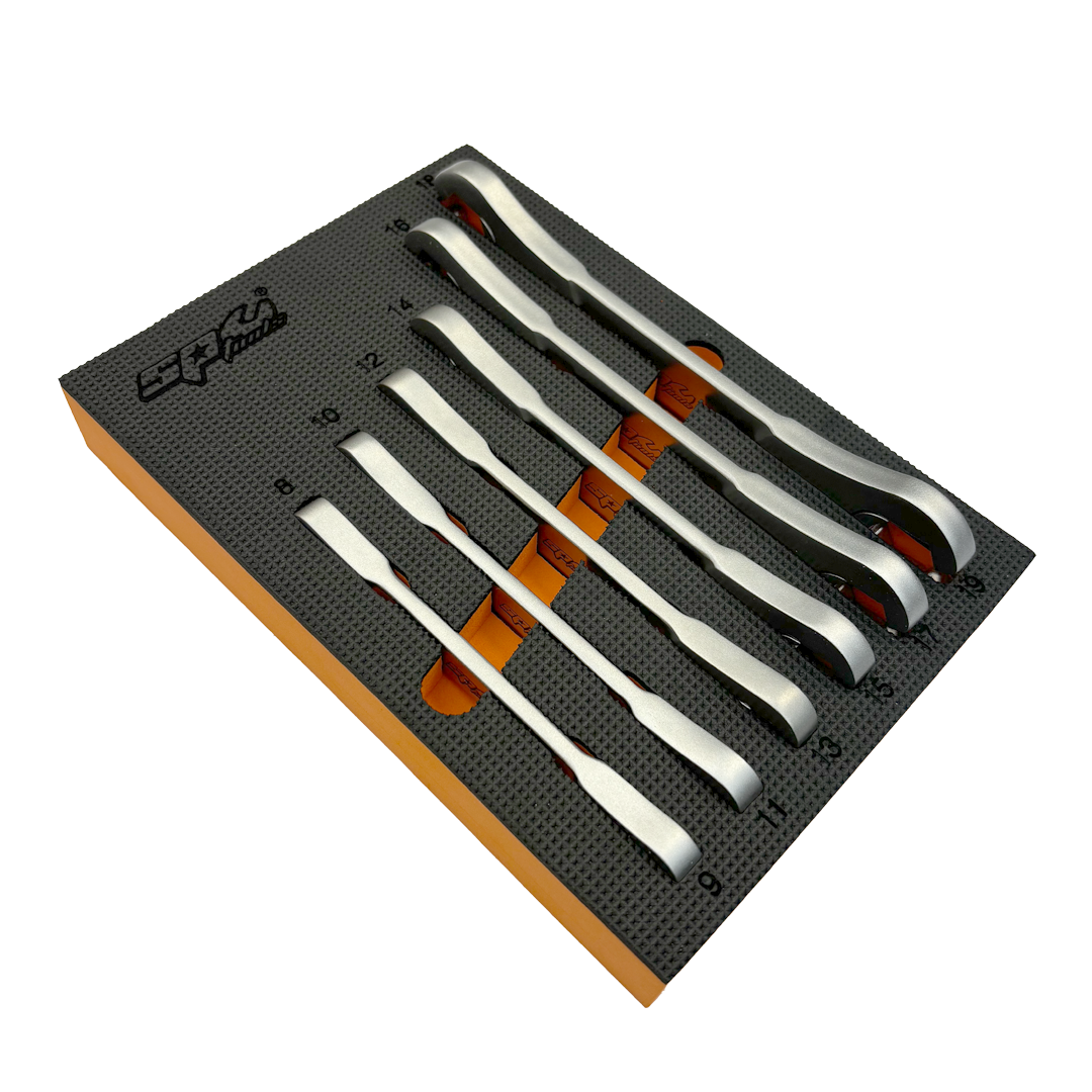 Clés polygonales à cliquet pour écrous évasés - 6 pièces | SP Tools | SP10046