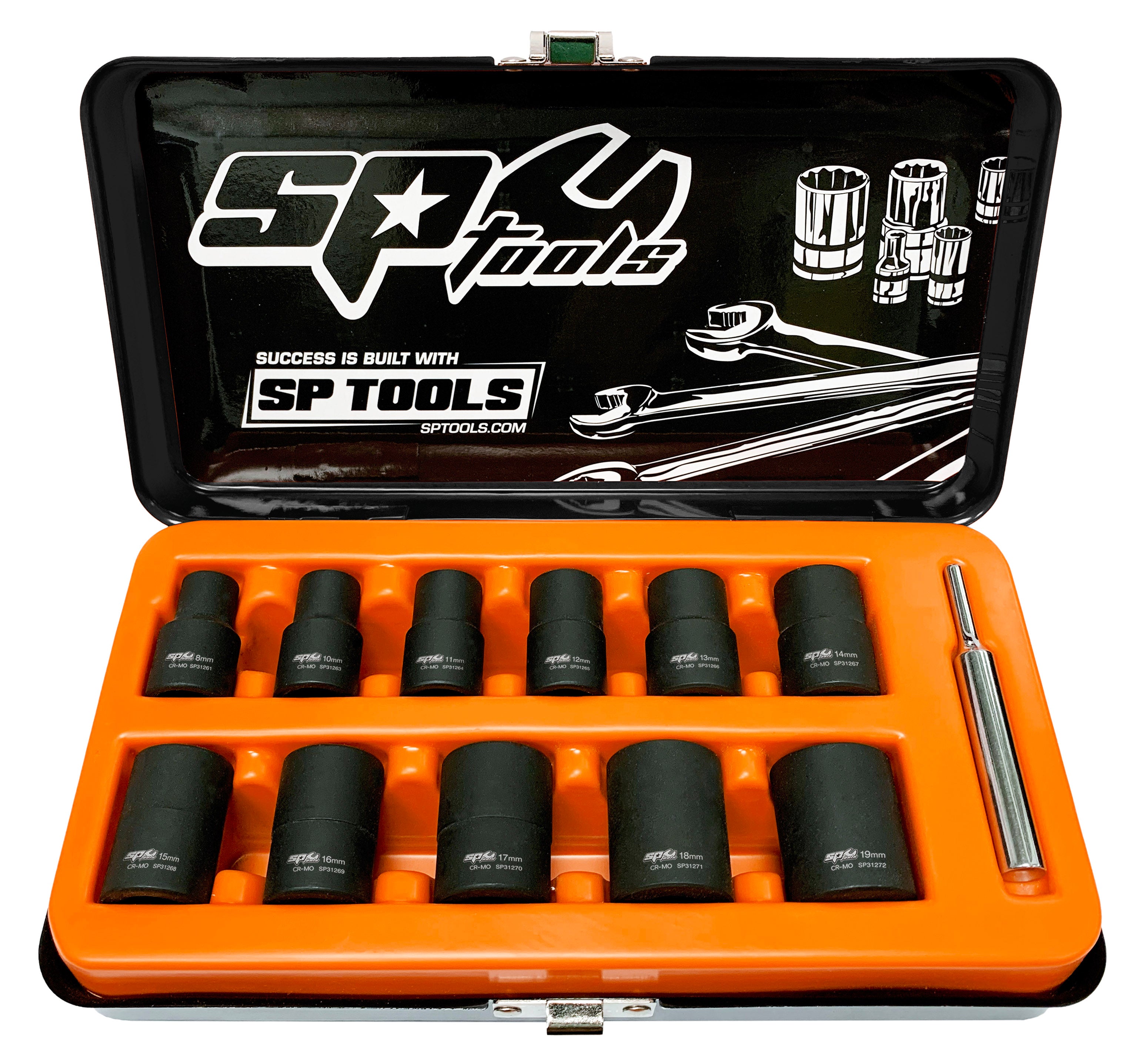 Coffret de douilles spirales impact 1/2" - 12 pièces | SP Tools | SP31260