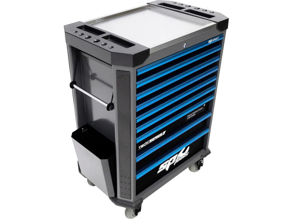 Servante VDE 1000V équipée de 199 outils TECH SERIES Noire/Bleue | SP Tools