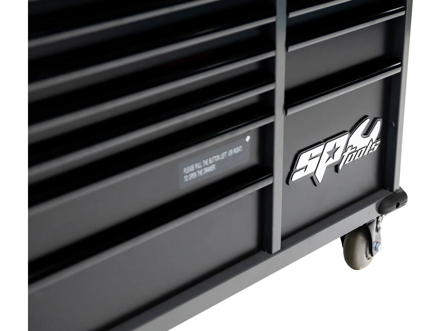 Servante XL 14 tiroirs dont 8 équipés de 425 outils CUSTOM SERIES Noire | SP Tools