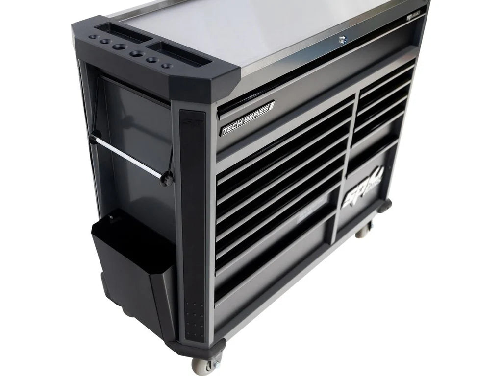 Servante XL 14 tiroirs dont 10 équipés de 464 outils CUSTOM SERIES Noire | SP Tools