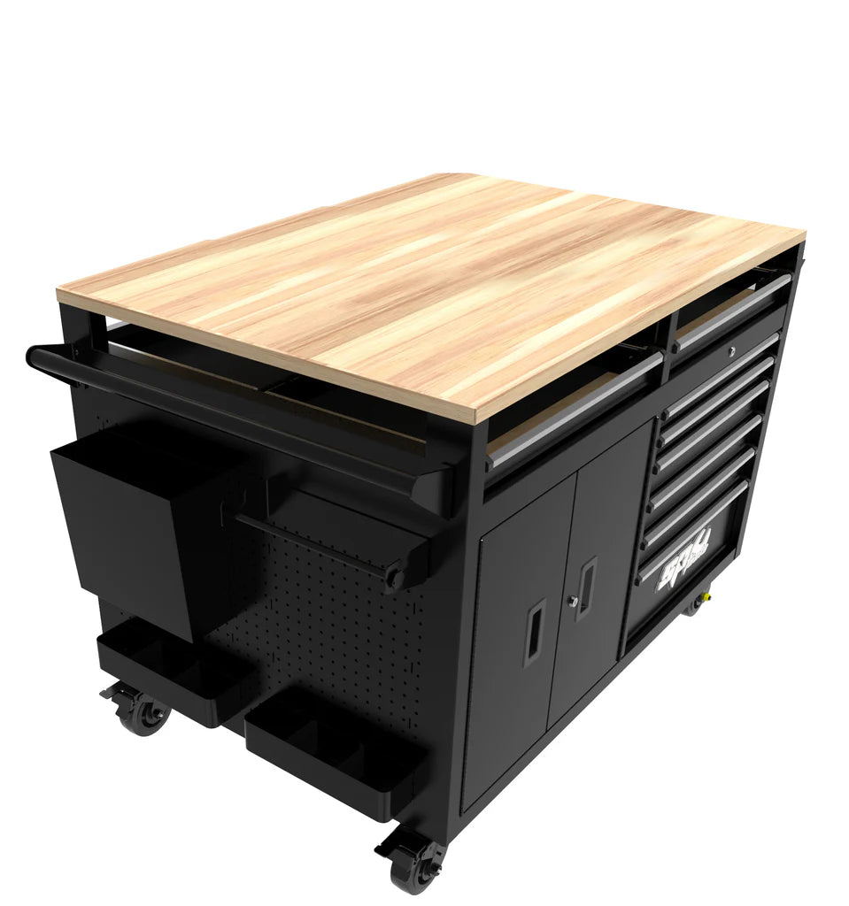 Servante 16 tiroirs dont 9 équipés de 544 outils SUMO Bois | SP Tools