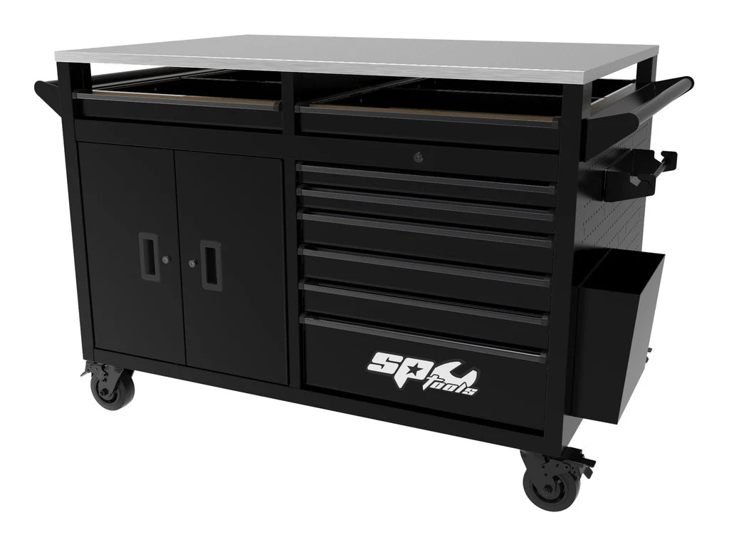 Servante 16 tiroirs vide XXL USA SUMO plateau Inox | SP Tools