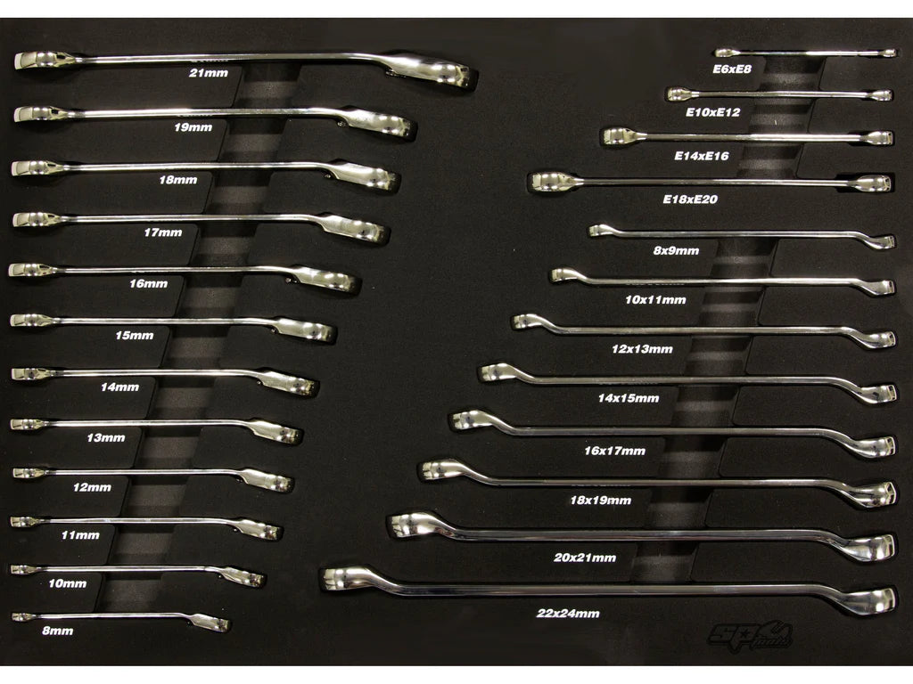 Servante XL 14 tiroirs dont 10 équipés de 464 outils CUSTOM SERIES Noire/Rouge | SP Tools