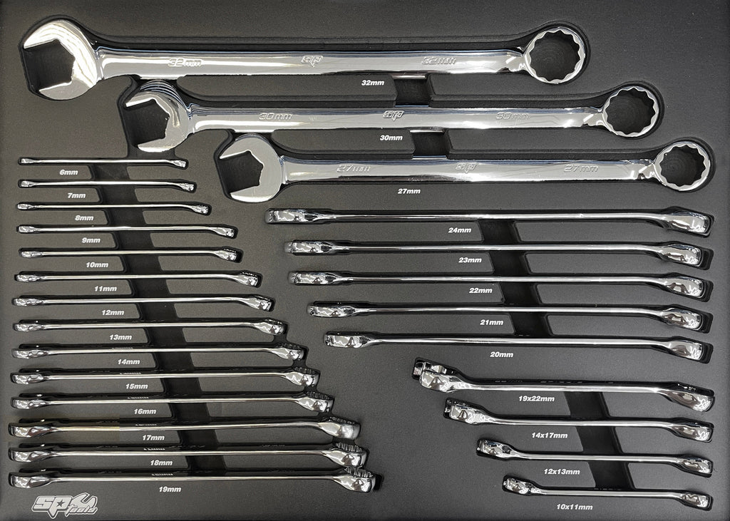 Servante XL 13 tiroirs dont 9 équipés de 439 outils TECH SERIES Noire/Bleue | SP Tools