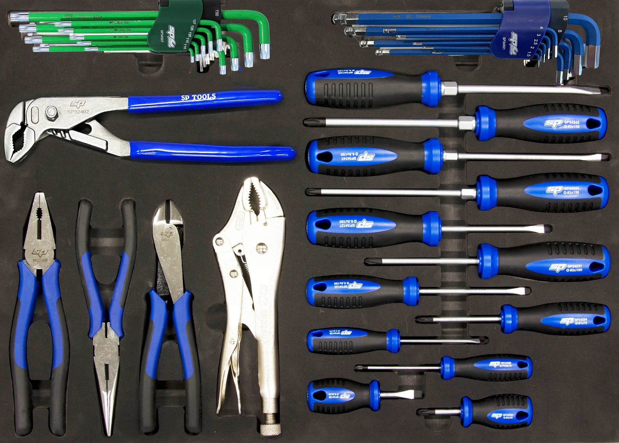 Servante 14 tiroirs dont 9 équipés de 411 outils CUSTOM SERIES - Edition limitée | SP Tools | SPEY001T