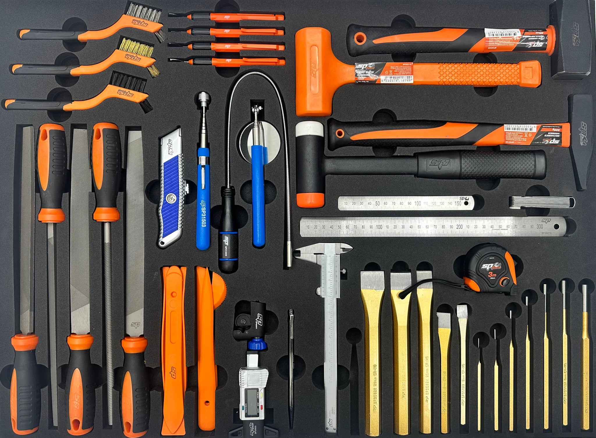 Module frappe, limes, brosses - 44 pièces (XL) | SP Tools