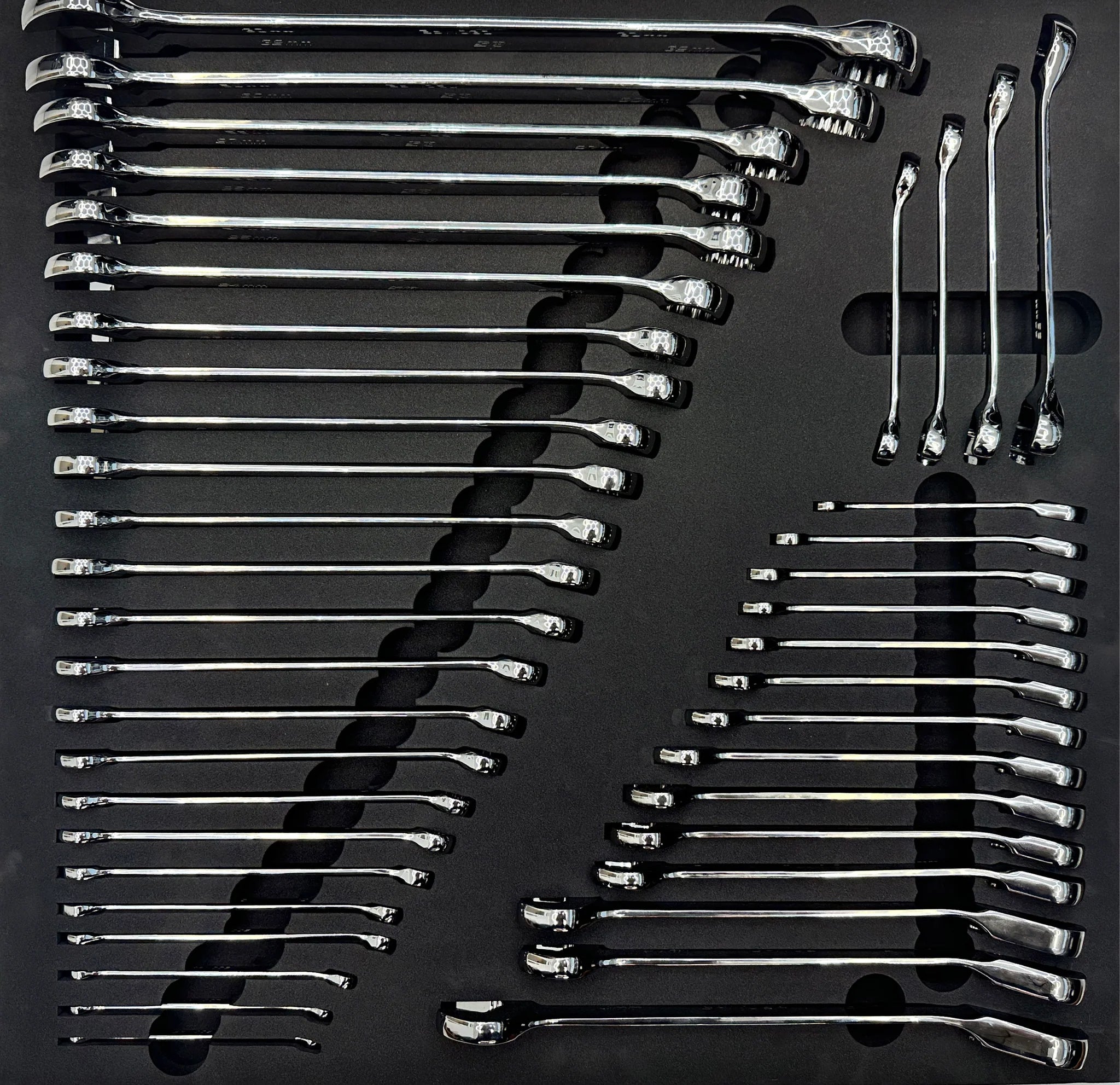 Module clés mixtes, clés mixtes à cliquet réversible - 42 pièces (M+) | SP Tools