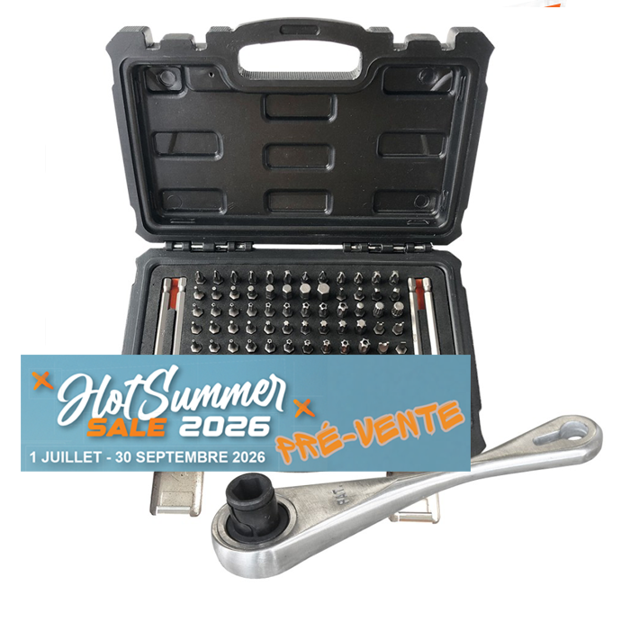 PROMO - Coffret embouts 1/4" et porte embouts + Cliquet 1/4" 60 dents offert - 71 pièces | SP Tools | SP39511S