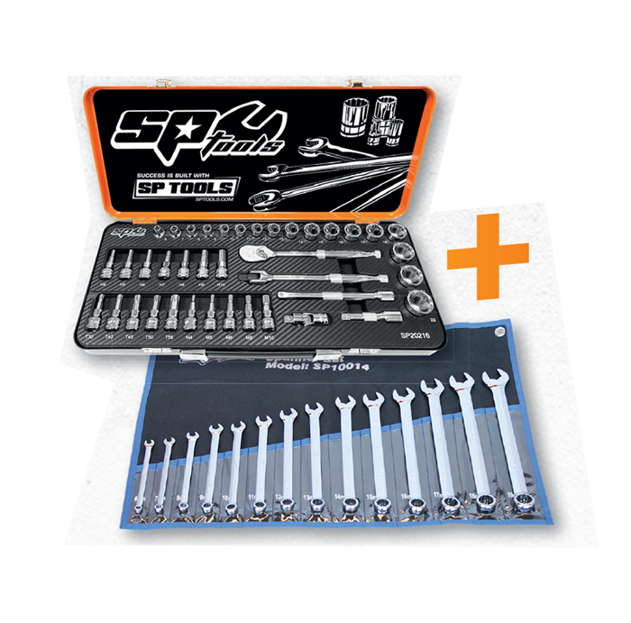Pack Coffret 3/8" et clés mixtes- 53 pièces | SP Tools | SP20216S