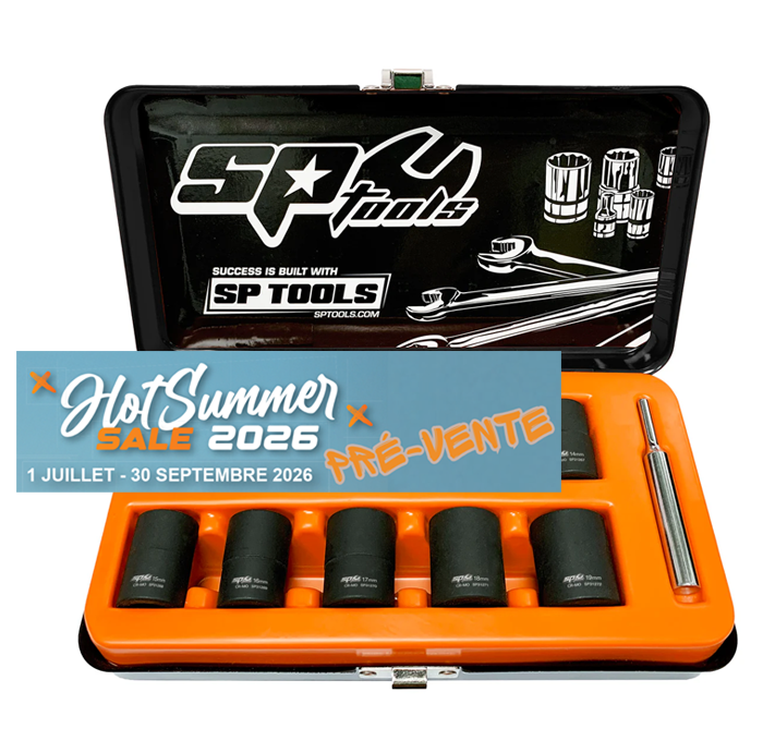 Coffret de douilles spirales impact 1/2" - 12 pièces | SP Tools | SP31260