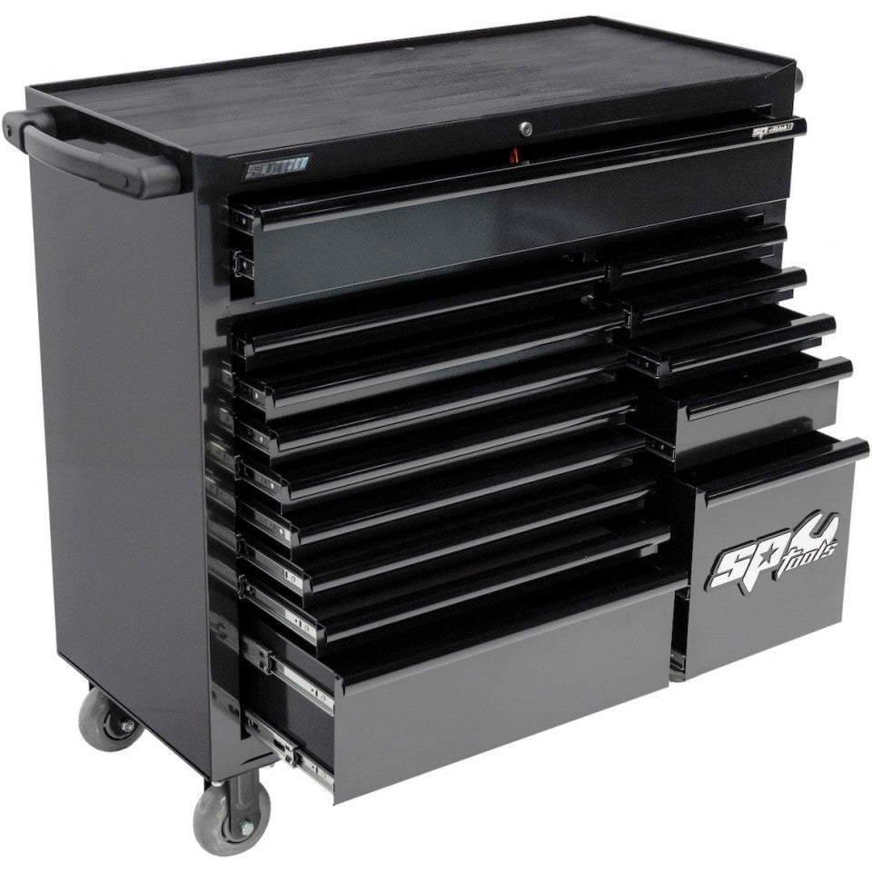 Servante XL 14 tiroirs vide Noire CUSTOM SERIES | SP Tools | SP40628BK