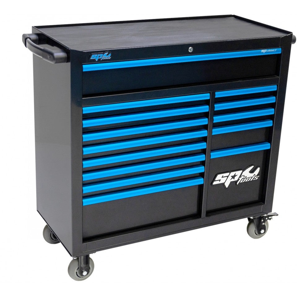 Servante MOTOS XL 14 tiroirs dont 9 équipés de 363 outils Bleue CUSTOM SERIES | SP Tools | SP01098