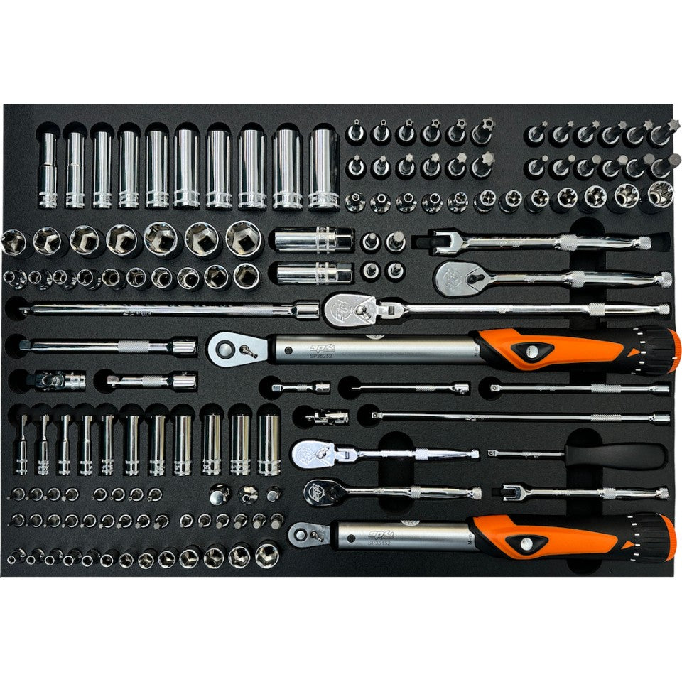 Servante 9 tiroirs dont 8 équipés de 400 outils TECH SERIES | SP Tools