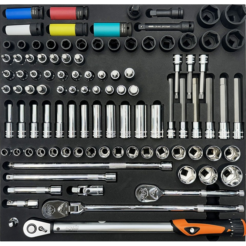 Servante XXL 19 tiroirs dont 11 tiroirs équipés de 622 outils plateau Inox USA SUMO SERIES | SP Tools | SP01128XL