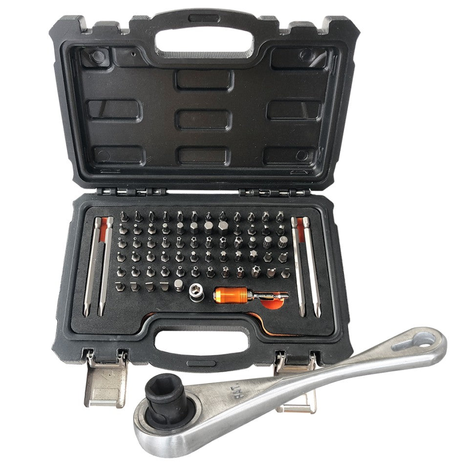 PROMO - Coffret embouts 1/4" et porte embouts + Cliquet 1/4" 60 dents offert - 71 pièces | SP Tools | SP39511S
