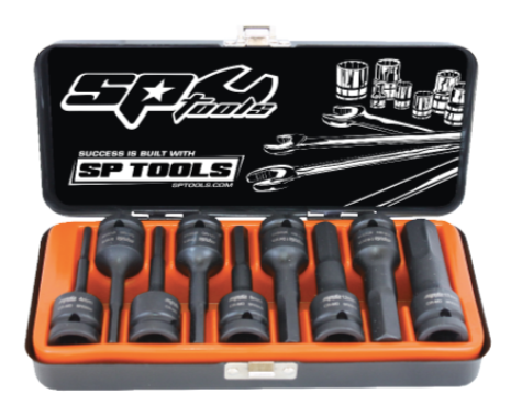 Coffret empreintes impact 6P 1/2'' en pouces - 9 pièces | SP Tools | SP20375