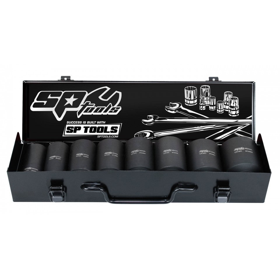 Coffret douilles impact 6P 3/4'' - 8 pièces | SP Tools | SP20420