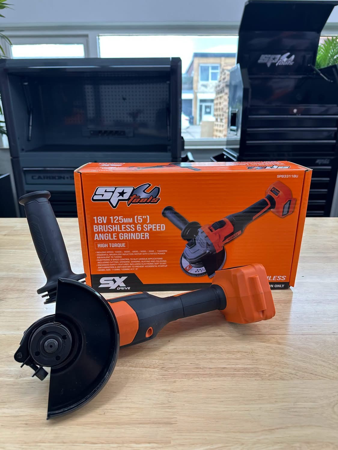 Meuleuse d'angle 125mm 18V Extrême power, 7000 tr/min | SP Tools | SP83311BU