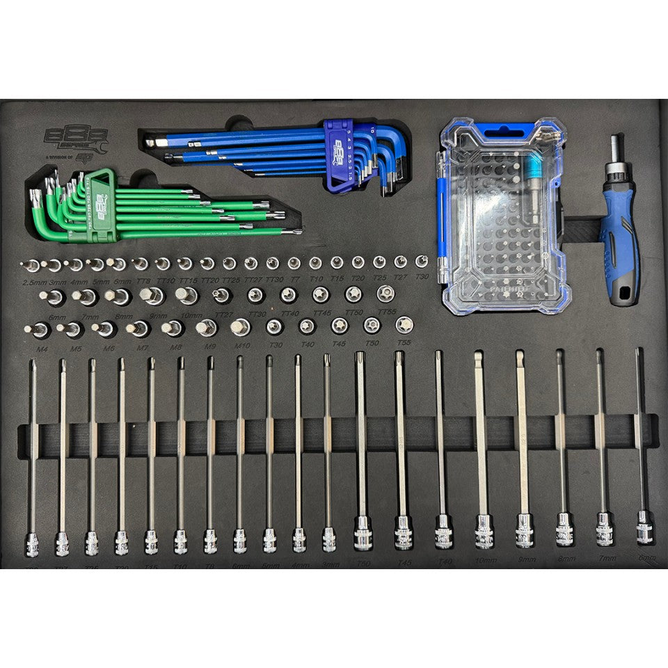 Servante 8 tiroirs dont 6 équipés de 420 outils 888 SERIES | SP Tools | T850150