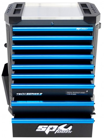 Servante 9 tiroirs dont 4 équipés de 214 outils TECH Series | SP Tools