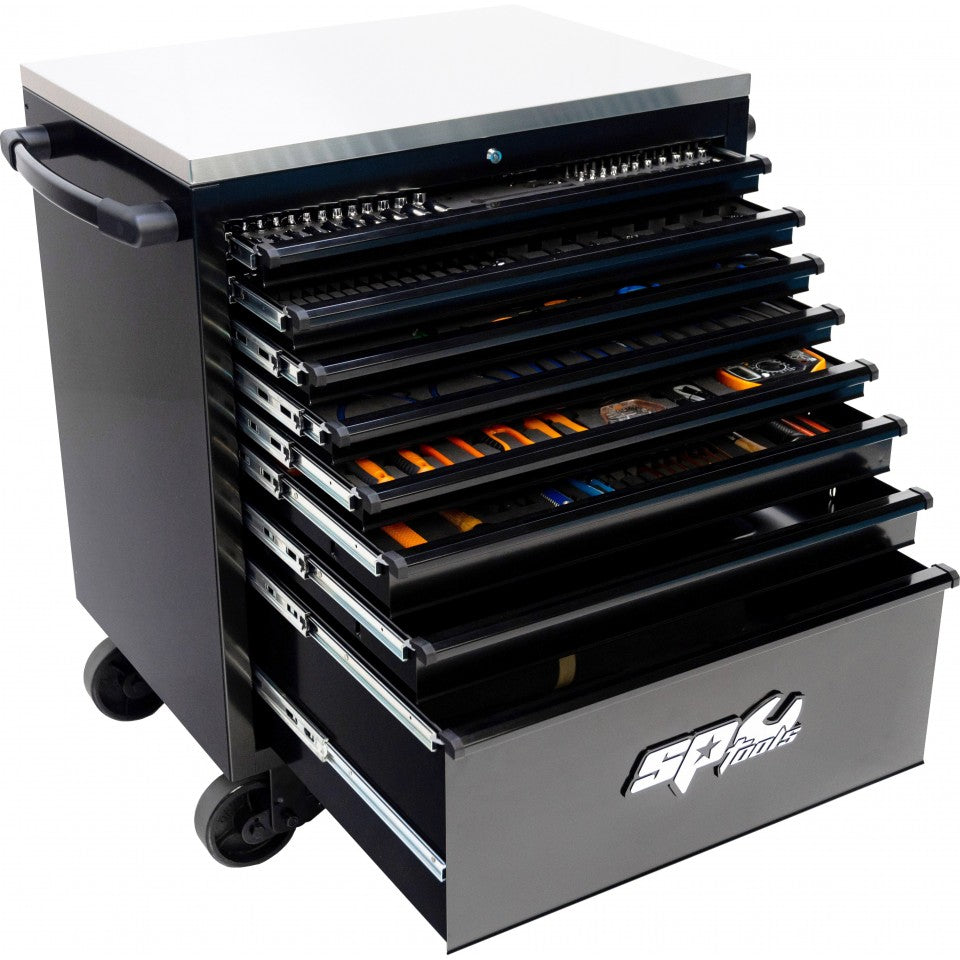 Servante EXTRA PROFONDE 9 tiroirs dont 6 équipés de 640 outils USA SUMO SERIES | SP Tools | SP01112US