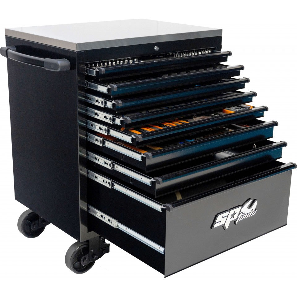 Servante EXTRA PROFONDE 9 tiroirs dont 6 équipés de 640 outils USA SUMO SERIES | SP Tools | SP01112US