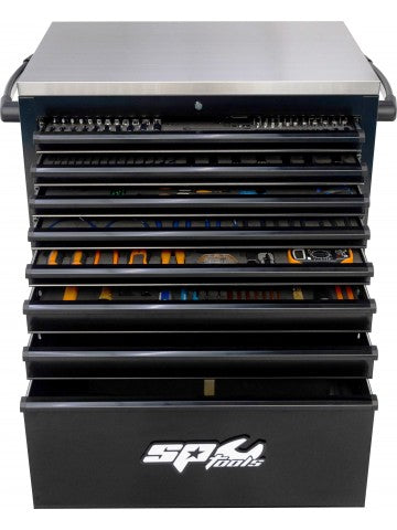 Servante EXTRA PROFONDE 9 tiroirs dont 6 équipés de 640 outils USA SUMO SERIES | SP Tools | SP01112US
