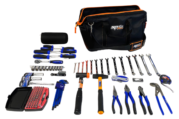 Sac à outils entièrement équipé - 132 pièces | SP Tools