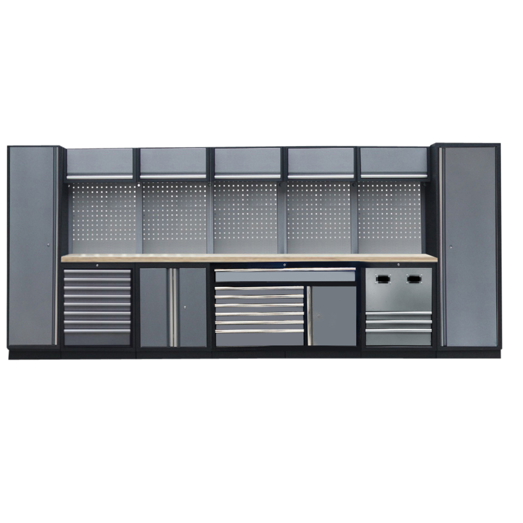 Mobilier pour atelier 7 modules avec module enrouleurs | SP Tools Bois