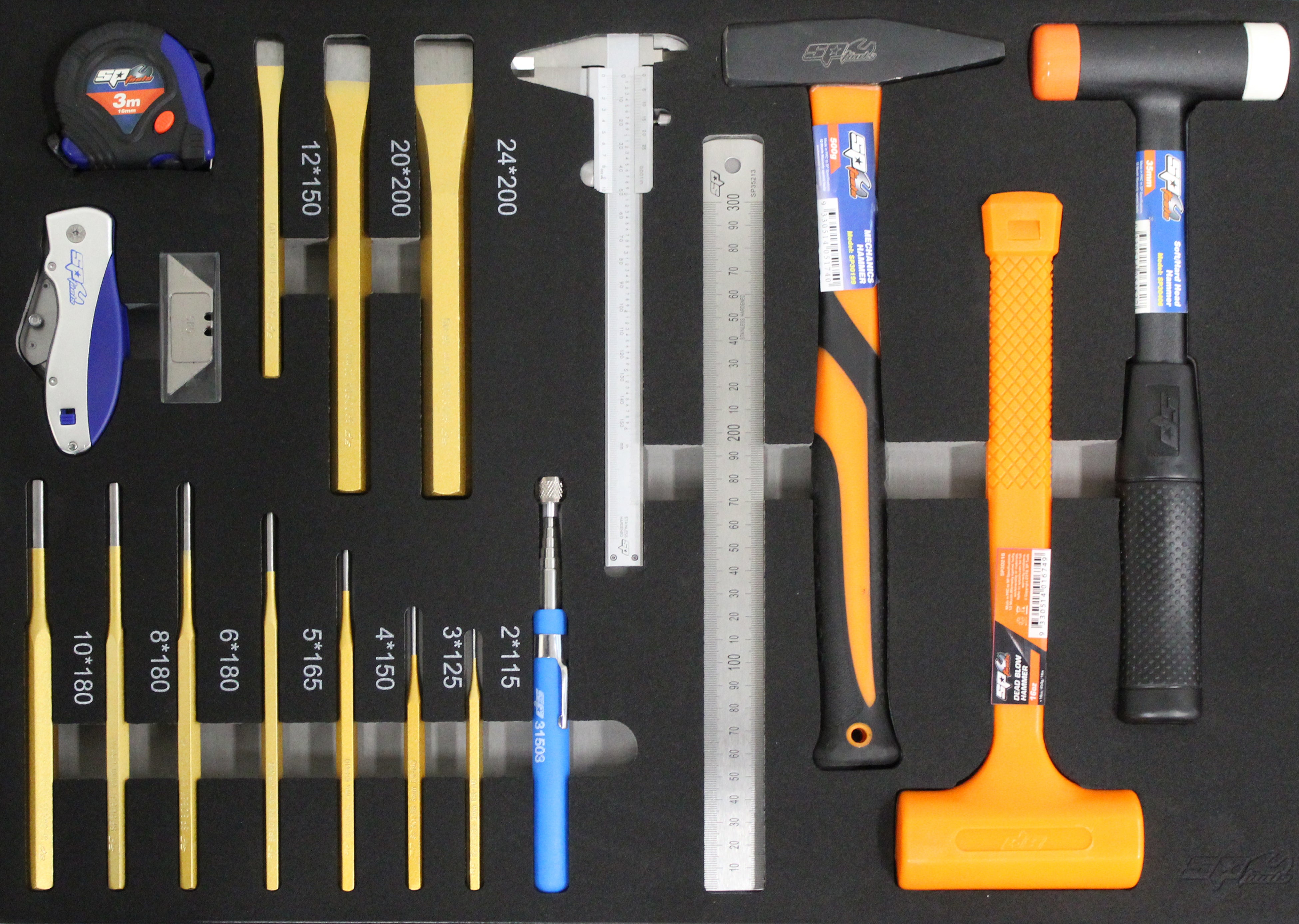 Servante XXL avec coffre 19 tiroirs équipée - 396 pièces | SP Tools