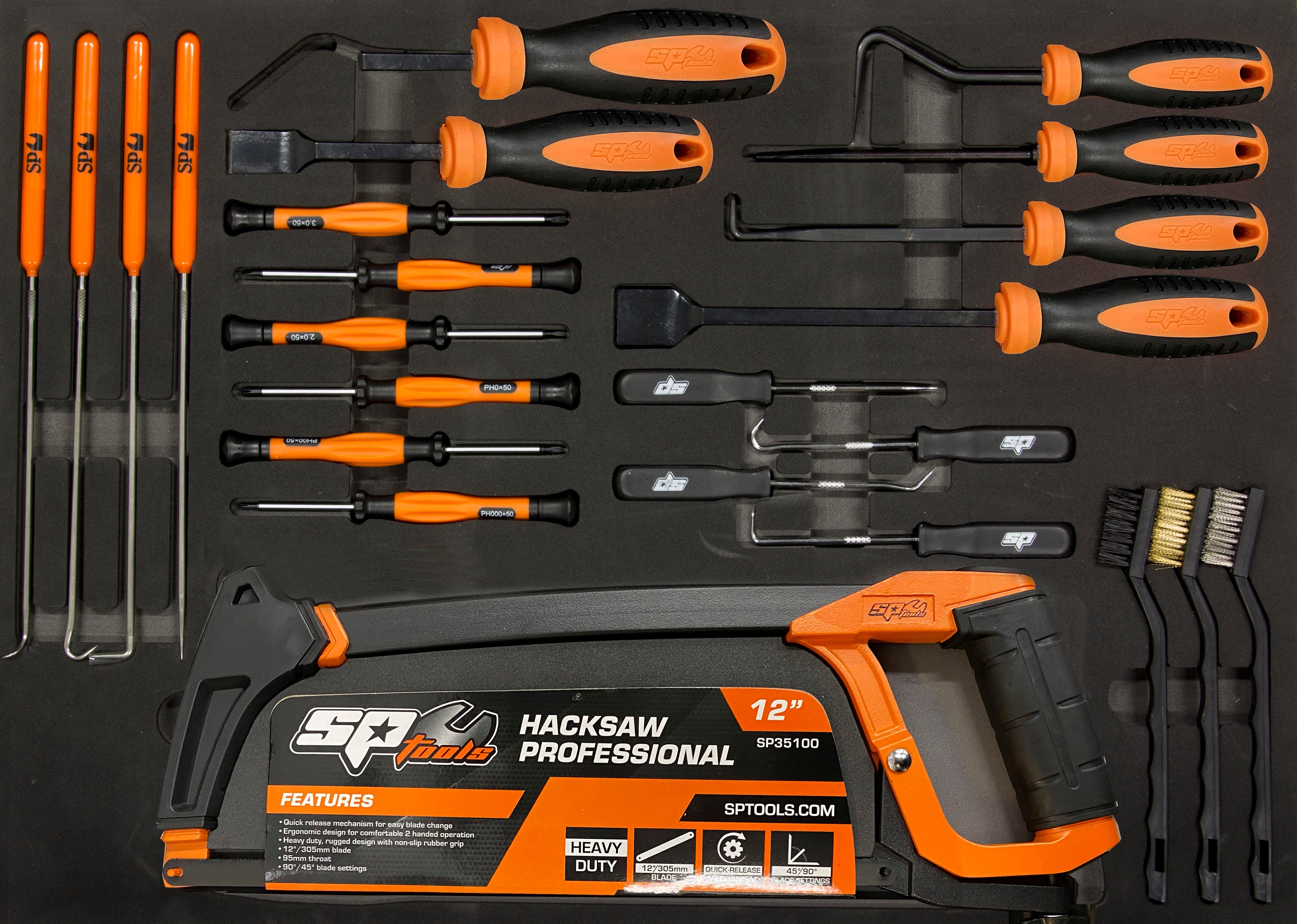 Servante 7 tiroirs équipée - 214 pièces | SP Tools