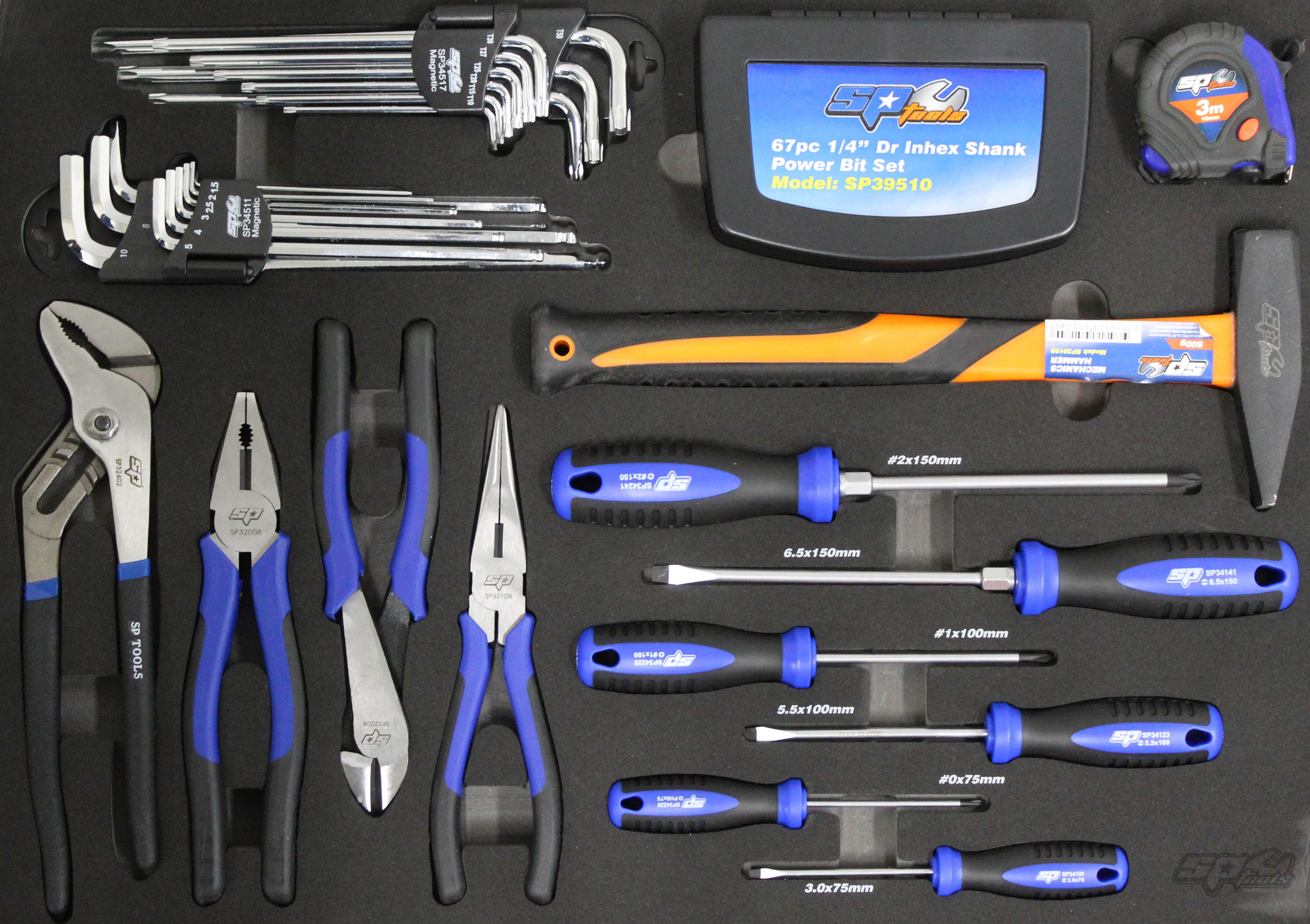 Module pinces avec vissage et marteau - 97pcs (M) | SP Tools Default Title