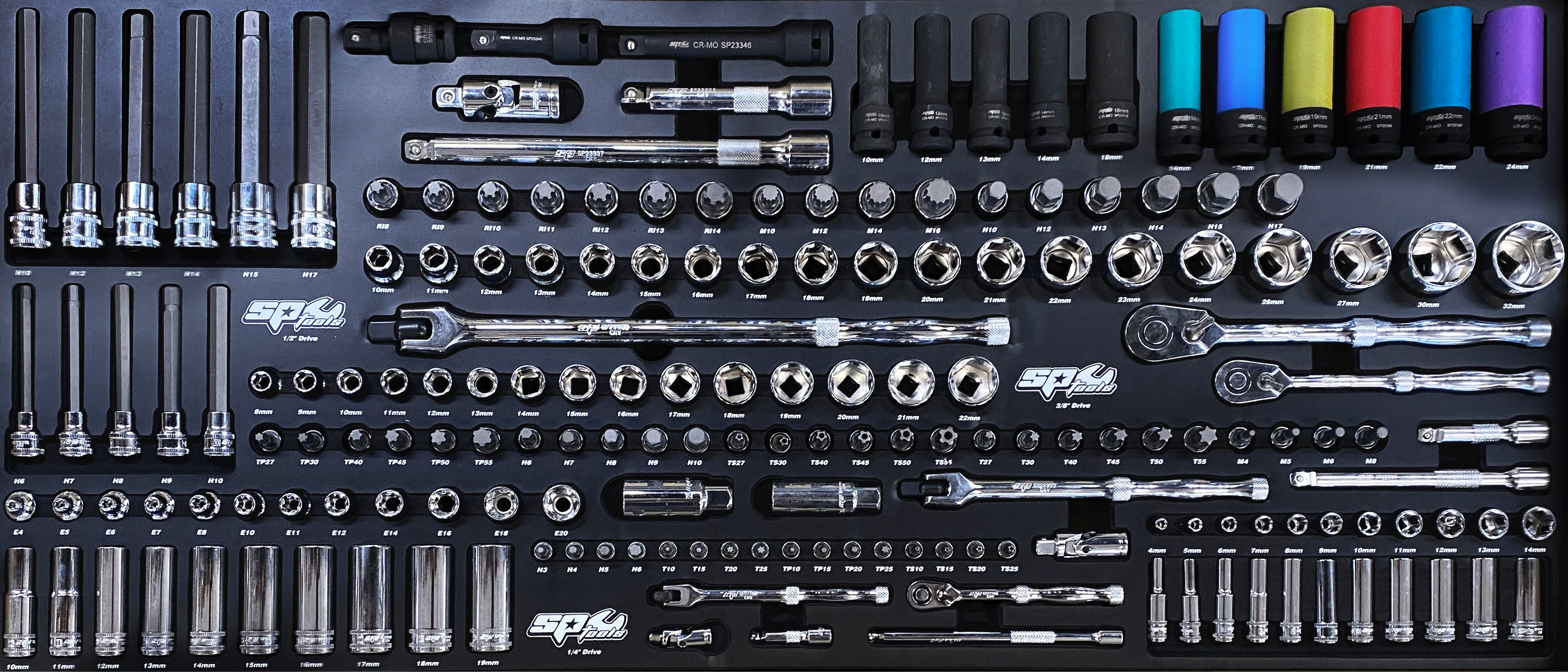 Servante XL 13 tiroirs équipée - 396 pièces | SP Tools