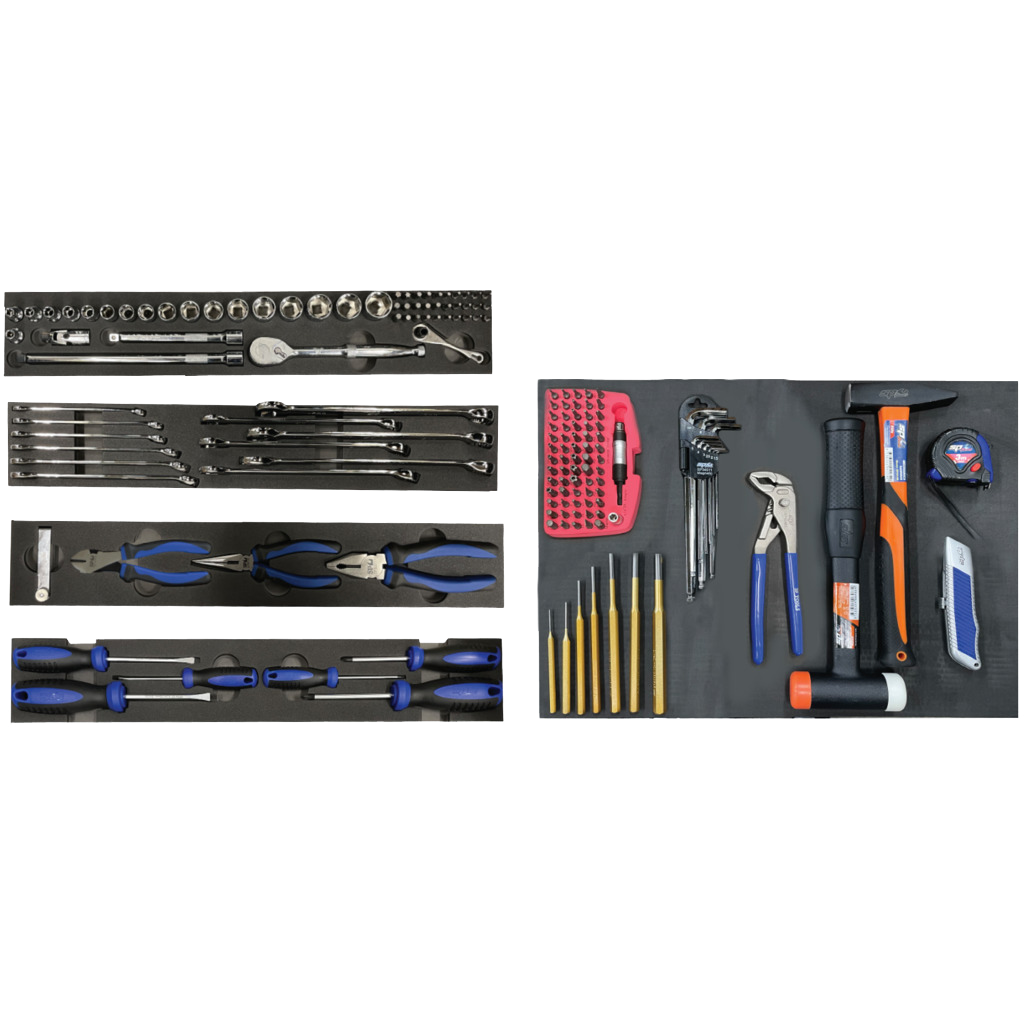 Caisse à outils professionnelle FULL équipée - 175 pièces | SP Tools