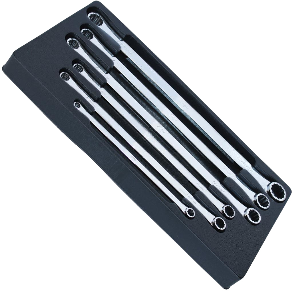 Jeu De 8 Clés Polygonales Doubles Coudées KS Tools - Chrome Vanadium - Anneaux 12 Pans - Paroi Fine