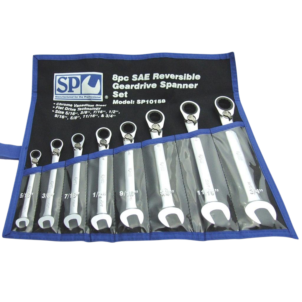 Jeu de clés mixtes à cliquet réversible en pouces - de 5/16'' à 3/4'' - 8 pièces | SP Tools Default Title