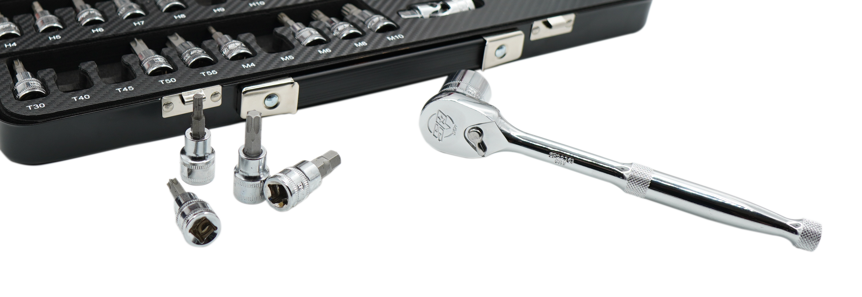 Coffret de douilles 1/4'' 6 pans - de 4 à 14 mm - 36 pièces | SP Tools