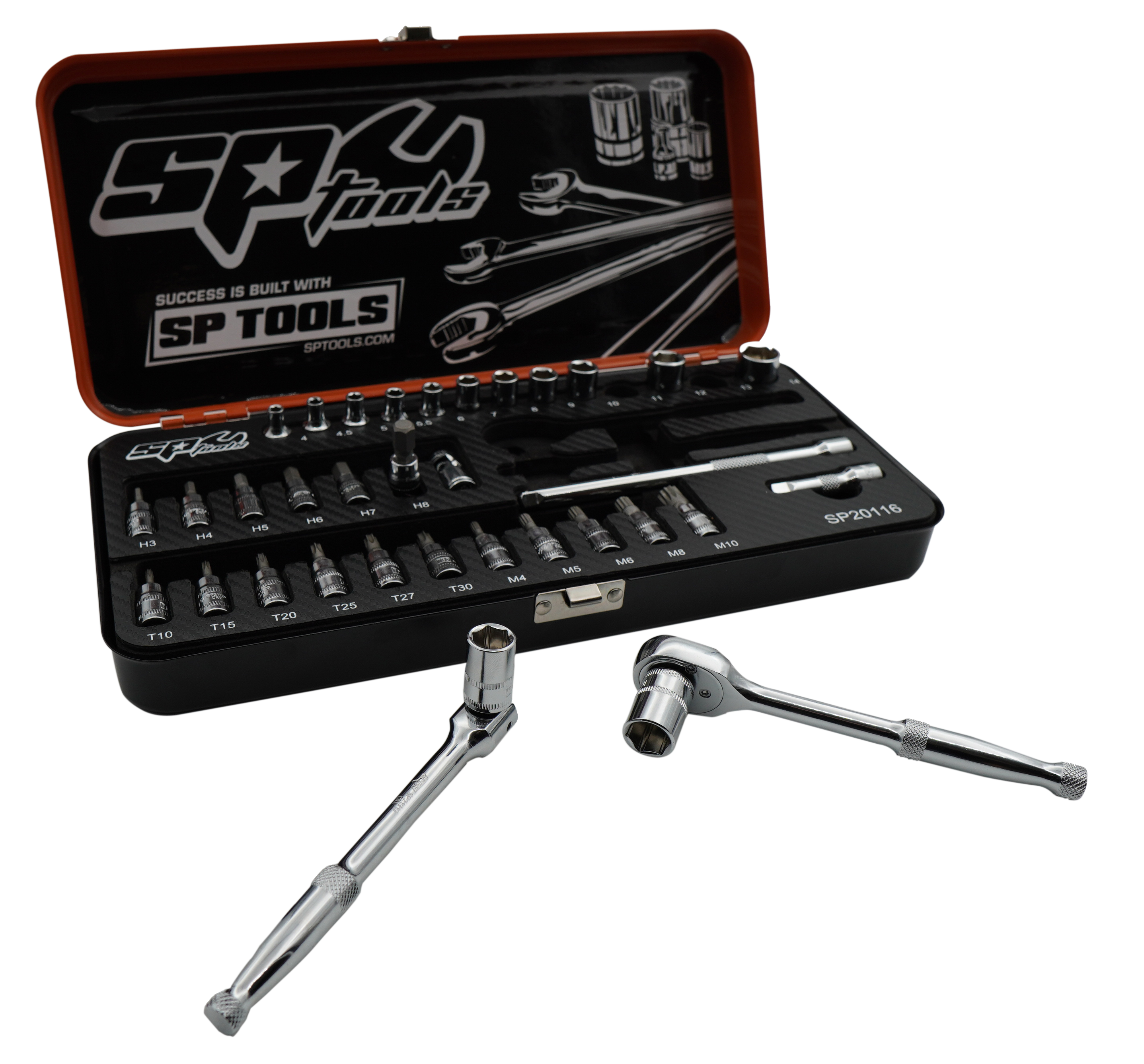 Coffret de douilles 1/4'' 6 pans - de 4 à 14 mm - 36 pièces | SP Tools