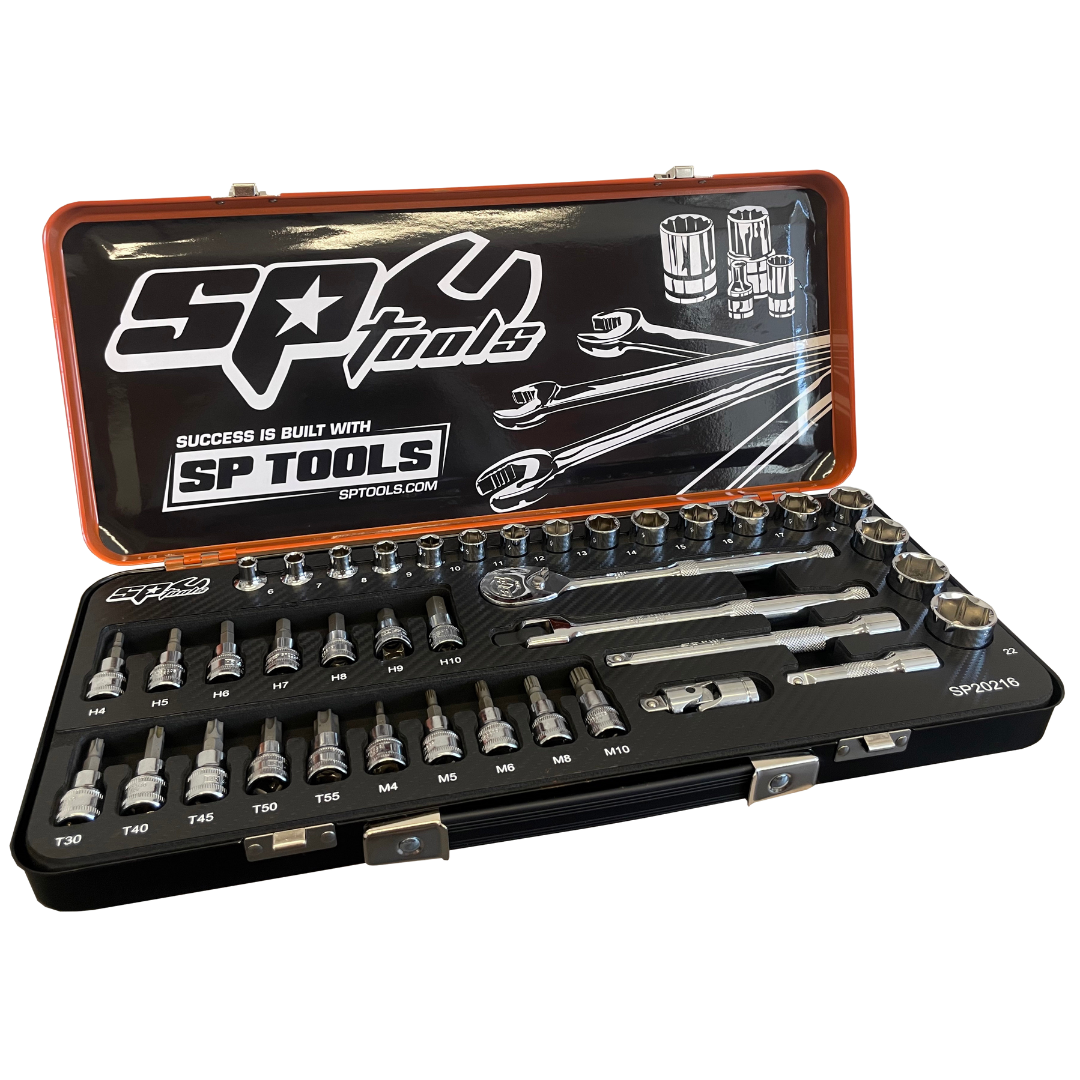 Coffret de Douilles 3/8'' 6 pans - de 6 à 22 mm - 39 pièces | SP Tools Default Title
